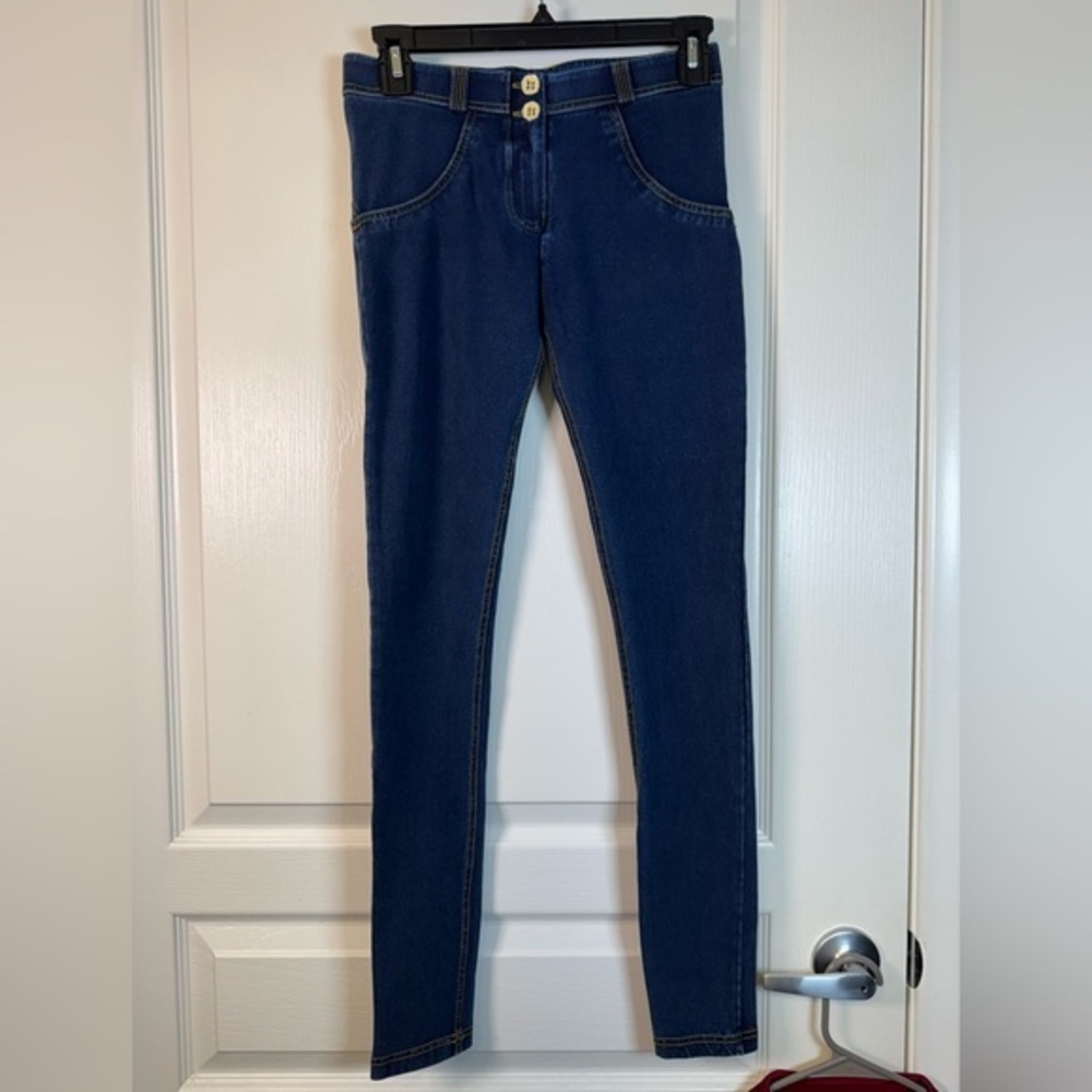 Freddy Maternity Low Rise Skinny WR.UP Blue Denim Jeans Size 2 EUC #2633